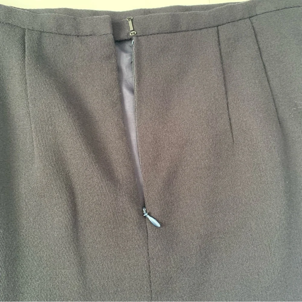 VINTAGE Holt Renfrew 100% Pure Virgin Wool Pencil Skirt Size 10 - Picture 4 of 9